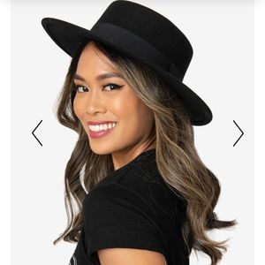 Black Wool Felt Bolero Hat